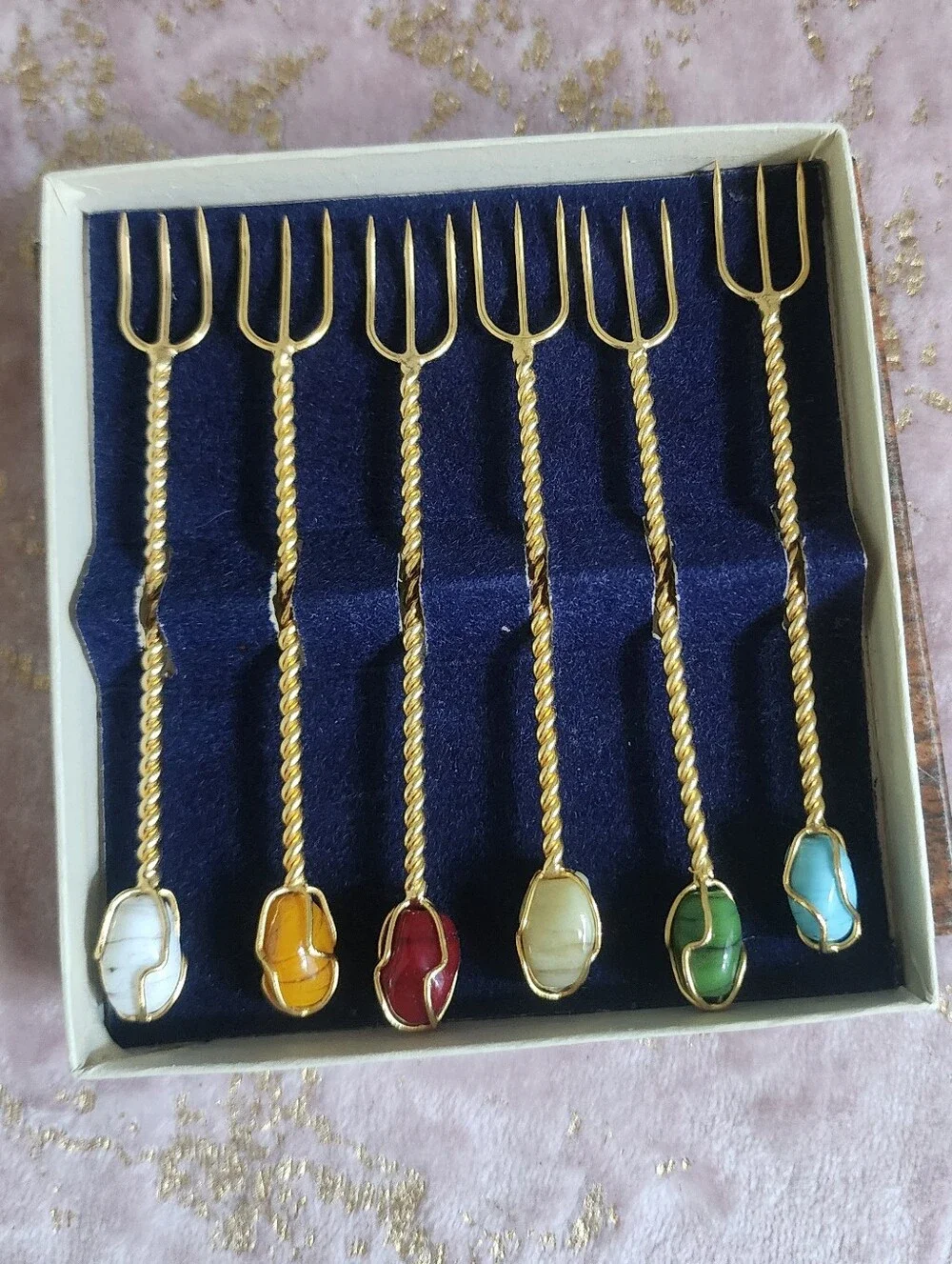 VINTAGE SET | Set of 6 Cocktail Forks